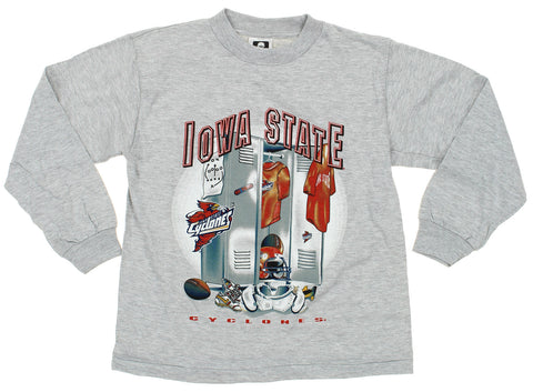 NCAA Youth Iowa State Cyclones Locker Room Long Sleeve Shirt , Grey