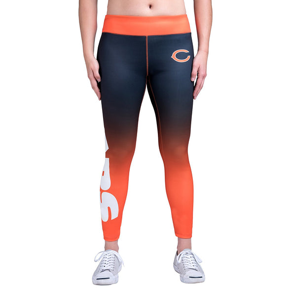 Forever Collectibles NFL Women's Chicago Bears Gradient 2.0 Wordmark Leggings