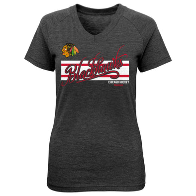 Reebok NHL Youth Girls (7-16) Chicago Blackhawks Team Script T-Shirt
