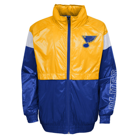 Outerstuff NHL Youth St. Louis Blues Boys Line Stance Windbreak Jacket