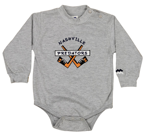 Nashville Predators NHL Baby Boys Infant Creeper & Pants Set, Grey-Navy