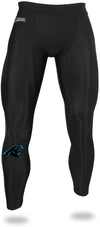 Zubaz NFL Men's Carolina Panthers Active Compression Black Leggings