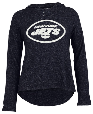 Outerstuff NFL Youth Girls New York Jets 3D Logo Hooded T-Shirt