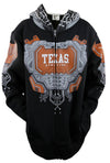 NCAA College Youth Boys Texas Longhorns Full Zip Masked Sweatshirt Hoodie