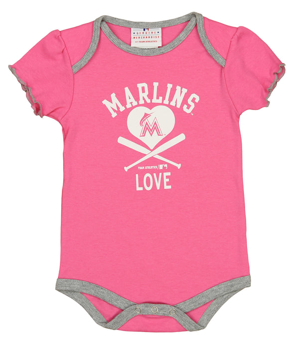 Outerstuff MLB Infant Girls Miami Marlins Pitcher Creeper 2 Pack Set