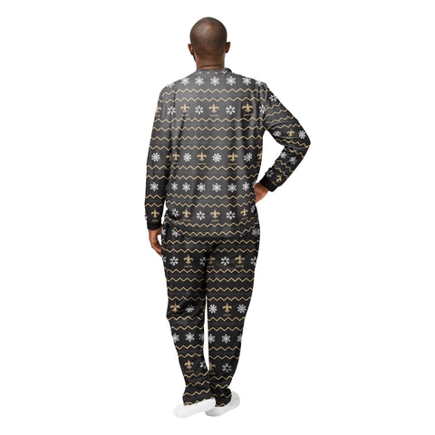 FOCO Men's NFL New Orleans Saints Primary Team Logo Ugly Pajama Set
