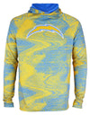 Zubaz NFL Men's Los Angeles Chargers Static Body French Terry Hoodie