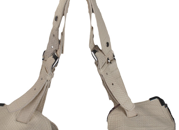 Kooba Natasha Convertible Leather Tote Shoulder Bag Purse - Ivory