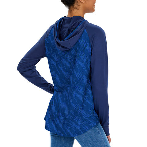 Zubaz NFL Women's Dallas Cowboys Elevated Hoodie W/ Tonal Viper Print