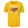 Outerstuff NBA Youth (8-20) Los Angeles Lakers Performance Long and Short Sleeve T-Shirt Combo