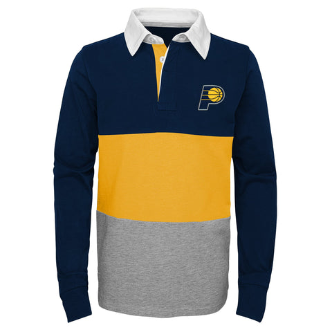 Outerstuff NBA Boys Youth Indiana Pacers (8-20) State of Mind Rugby Long Sleeve Shirt