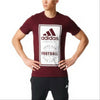 Adidas Men's Big & Tall Football Label Short Sleeve Graphic Tee, Maroon/White
