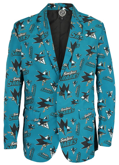 Forever Collectibles NHL Men's San Jose Sharks Repeat Ugly Business Jacket