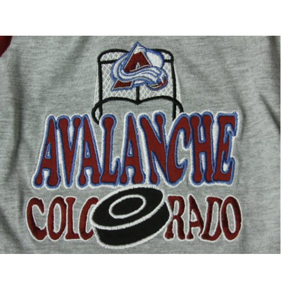 NHL Infant Colorado Avalanche Baby Short Sleeve Goalie Romper, Grey