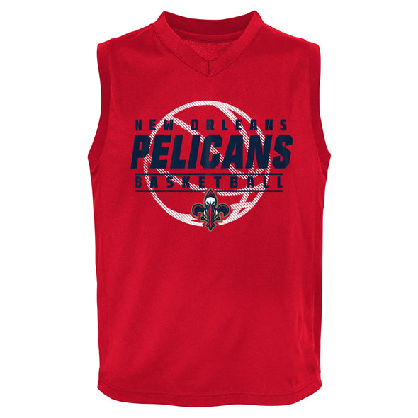 Outerstuff NBA Youth (8-20) New Orleans Pelicans Williamson Zion Fast Lane Tank, Red