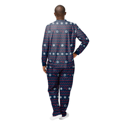 FOCO Men's NFL New England Patriots Primary Team Logo Ugly Pajama Set