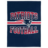 FOCO NFL New England Patriots Stripe Micro Raschel Plush Throw Blanket, 45 x 60