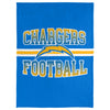 FOCO NFL Los Angles Chargers Stripe Micro Raschel Plush Throw Blanket, 45 x 60