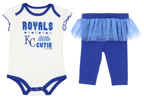 Outerstuff MLB Infants Kansas City Royals Little Cutie Creeper & Tutu Leggings Set