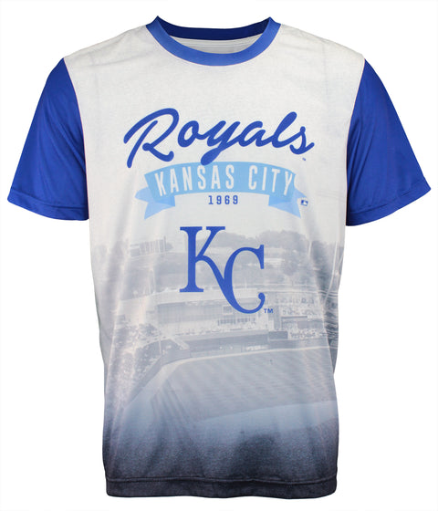 Forever Collectibles MLB Men's Kansas City Royals Outfield Photo Tee
