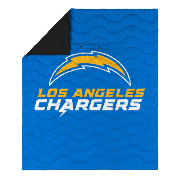 FOCO NFL Los Angeles Chargers Exclusive Outdoor Wearable Big Logo Blanket, 50" x 60"