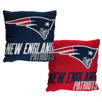 Northwest NFL New England Patriots Reverb 20 x 20 Double Sided Jacquard Accent Throw Pillow