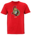 Reebok NHL Hockey Men's Ottawa Senators Jersey Crest Tee, Red