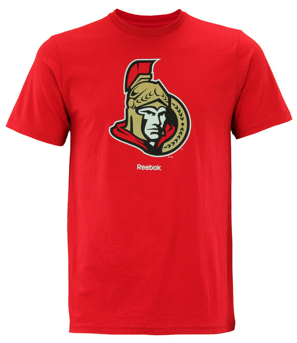 Reebok NHL Hockey Men's Ottawa Senators Jersey Crest Tee, Red