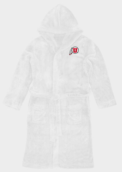 Northwest NCAA Men's Utah Utes Hooded Silk Touch Robe, 26" x 47"