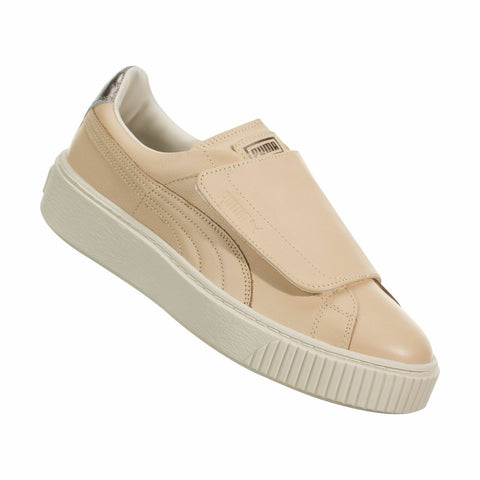 PUMA Women's Platform Strap Up Sneaker, Natural Vachetta
