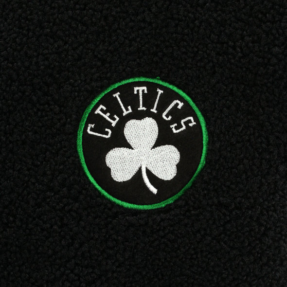 FISLL NBA Men's Boston Celtics Moto Sherpa Crew Neck Sweatshirt