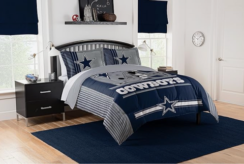 Northwest NFL Dallas Cowboys Safety FULL/QUEEN Comforter and Shams