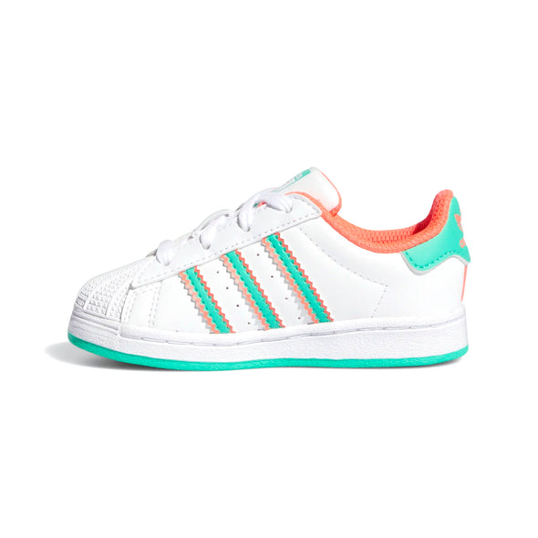 Adidas Infant Superstar Low Sneakers Cloud White/Hi-Res Green/Turbo