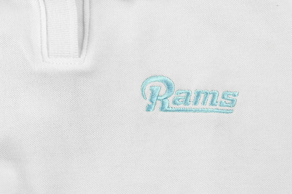 Reebok NFL Womens St. Louis Rams Sleeveless Johnny Collar Polo Shirt, White
