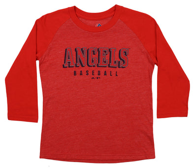 Outerstuff MLB Youth Los Angeles Angels Baseball Academy 3/4 Sleeve Raglan Tee