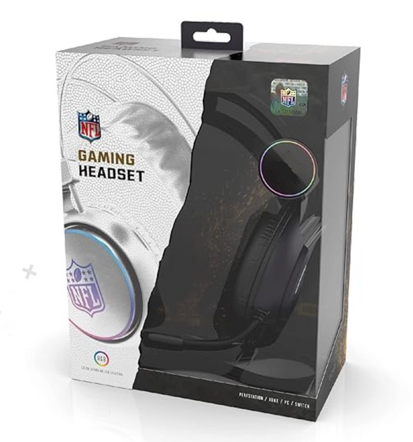 SOAR NFL Carolina Panthers LED Gaming Headset Headphones and Mic