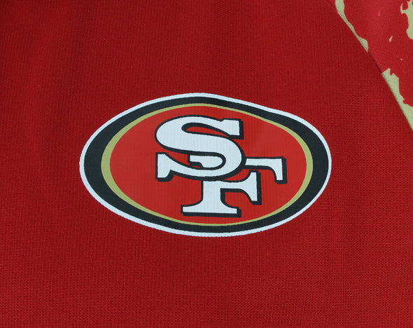 Zubaz NFL Men's San Francisco 49ers Full Zip Hoodie with Lava Sleeves