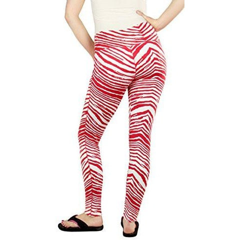 Zubaz MLB Baseball Women's Cincinnati Reds Team Color Tiger Print Leggings Pants
