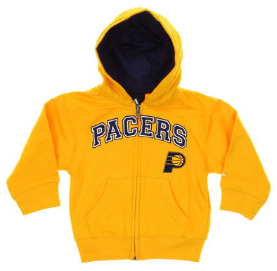 Adidas NBA Toddlers Indiana Pacers Full Zip Sweater Hoodie, Yellow