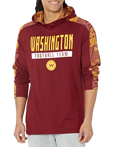 Zubaz NFL Men's Washington Football Team Lightweight Elevated Hoodie with Camo Accents