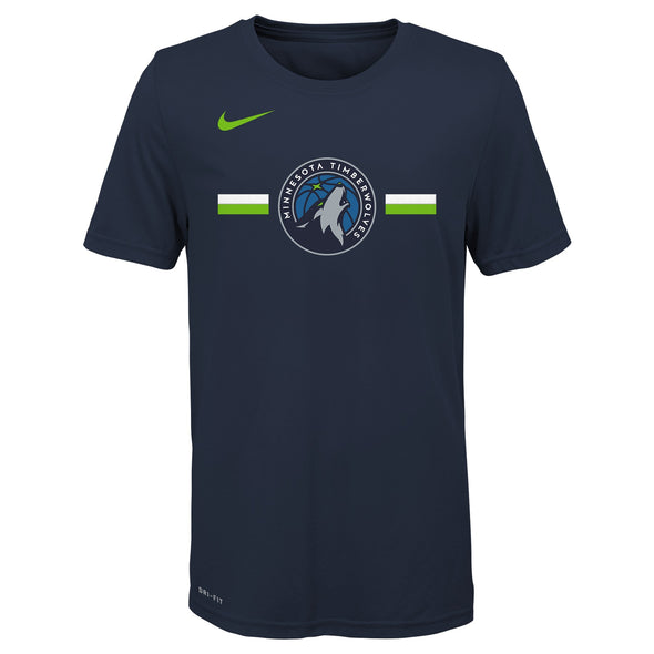 Nike NBA Youth Minnesota Timberwolves Dry Fit Essential Logo Tee Shirt