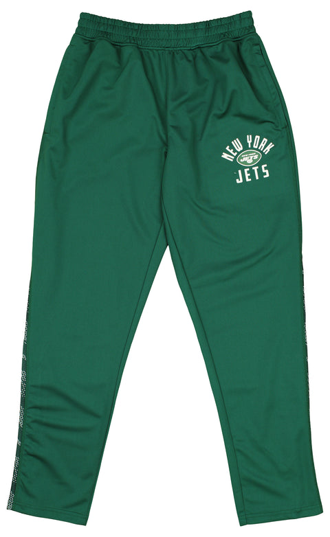 Zubaz NFL Men's New York Jets Viper Accent Elevated Jacquard Track Pants