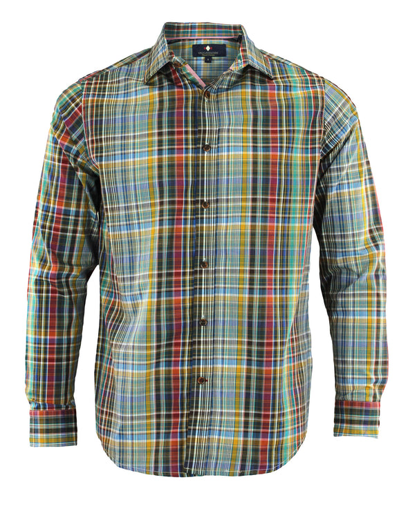 Argyle Culture Men's Long Sleeve Button Up Plaid Shirt, Color Options