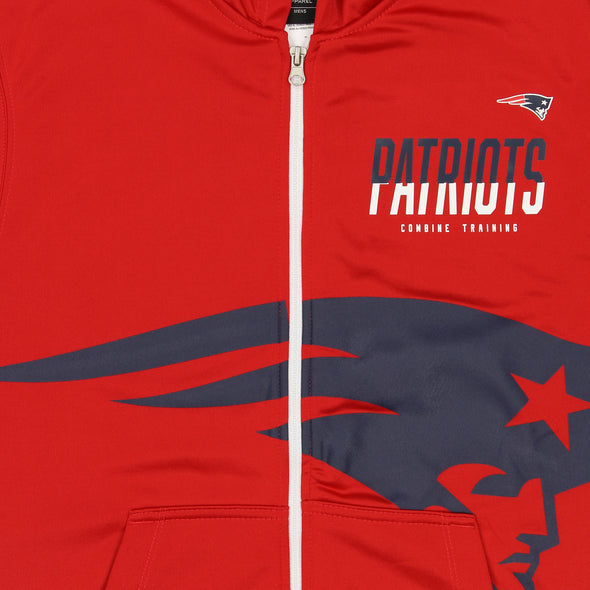 Outerstuff NFL Men's New England Patriots Drill Performance Full Zip Hoodie