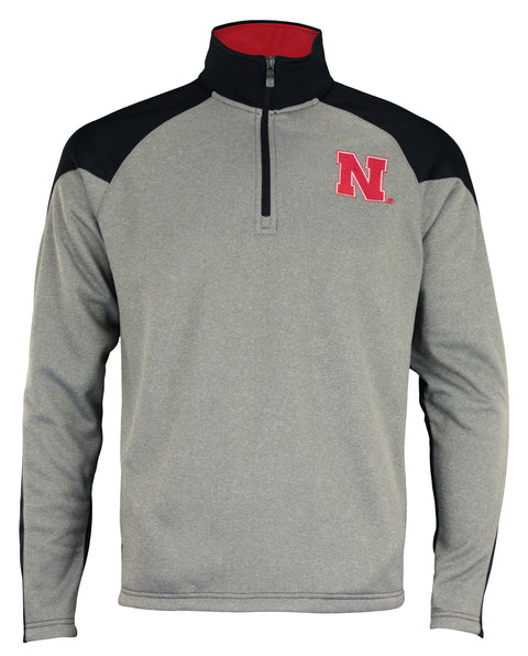 Outerstuff NCAA Men's Nebraska Cornhuskers Helix 1/4 Zip Track Jacket