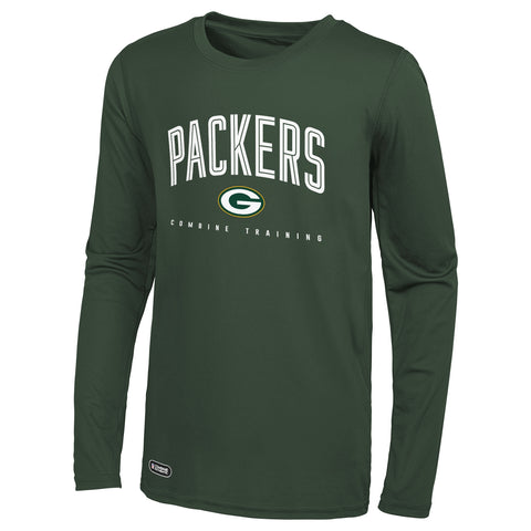 Outerstuff NFL Men's Green. Bay Packers Up Field Performance T-Shirt Top