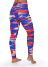 Zubaz NFL Women's New York Giants Brushed Paint Team Color Leggings