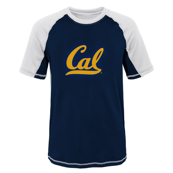 Outerstuff NCAA Youth California Golden Bears Color Block Rash Guard Shirt