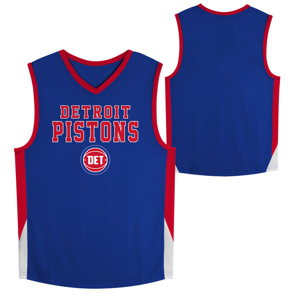 Outerstuff NBA Detroit Pistons Youth (8-20) Knit Top Jersey with Team Logo