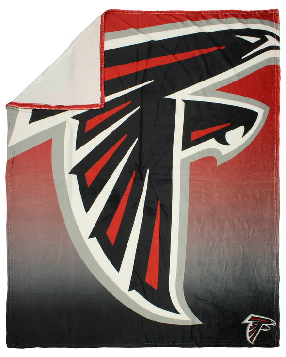 FOCO NFL Atlanta Falcons Gradient Micro Raschel Throw Blanket, 50 x 60